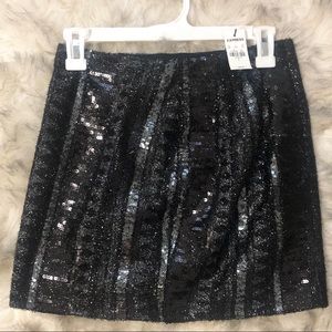 NWT Black Sequin Express Mini Skirt